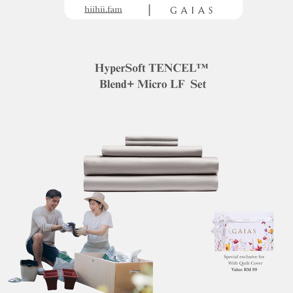 hiihiifamily x Gaias | HyperSoft™ Sheet Set – TENCEL™ Lyocell Blend Extra-long staple cotton