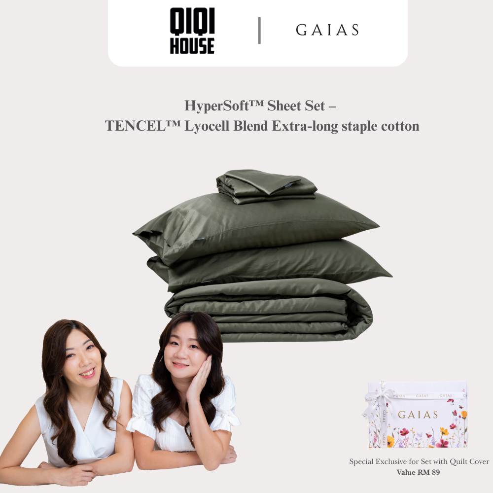 Qiqi House x Gaias | HyperSoft™ Sheet Set – TENCEL™ Lyocell Blend Extra-long staple cotton 升级版天丝棉