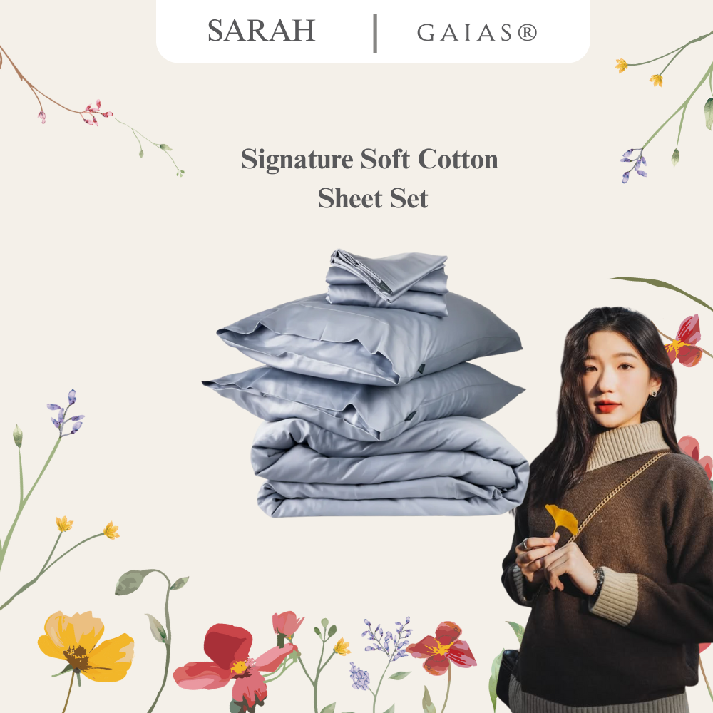 Sarah x Gaias ｜ Signature Soft Cotton Sheet Set
