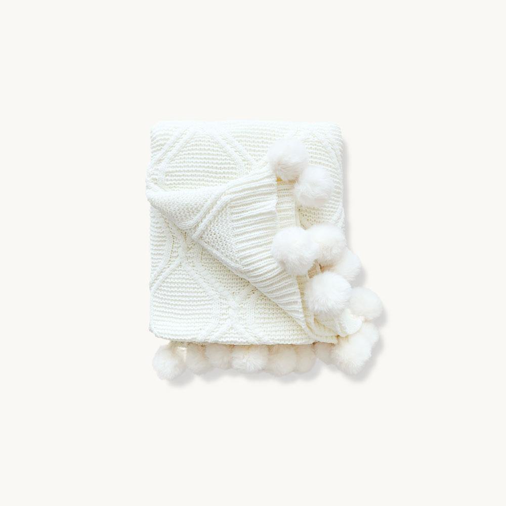 GAIAS Exclusive Manufacturer Blanket & Throw Pearl White Blanket & Throw